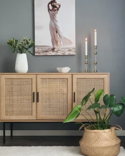 Säilytys<Beliani Senkki 3 Ovea 4 Hyllya Vaalea Puu Pasco