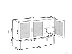 Säilytys<Beliani Senkki 3 Ovea 4 Hyllya Vaalea Puu Pasco