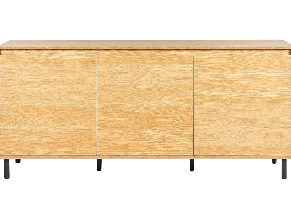 Säilytys<Beliani Senkki 3 Ovea 6 Hyllya Vaalea Puu/Musta Nikea