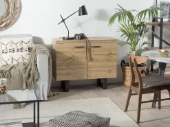 Säilytys<Beliani Senkki 2 Ovea 4 Hyllya Vaalea Puu Timber