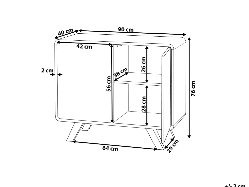 Discount Beliani Senkki 2 Ovea 4 Hyllya Valkoinen/Vaalea Puu Milo