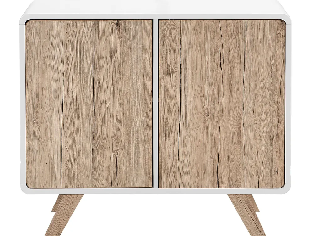 Discount Beliani Senkki 2 Ovea 4 Hyllya Valkoinen/Vaalea Puu Milo