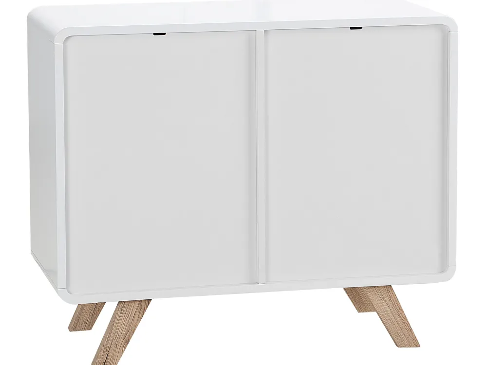 Discount Beliani Senkki 2 Ovea 4 Hyllya Valkoinen/Vaalea Puu Milo