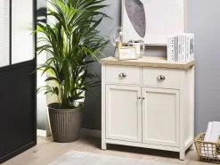 Best Beliani Senkki 2 Ovea 2 Laatikkoa Kermanvalkoinen/Vaalea Puu Clio