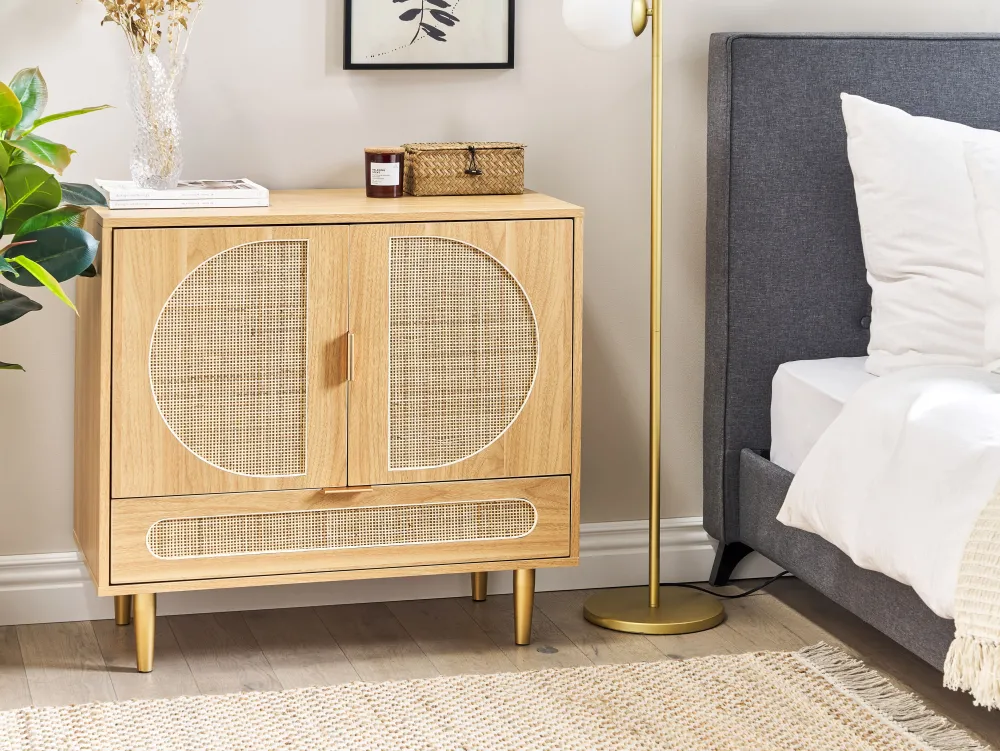 Fashion Beliani Senkki 2 Ovea Laatikko Vaalea Puu Potosi