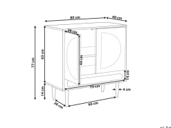 Fashion Beliani Senkki 2 Ovea Laatikko Vaalea Puu Potosi