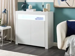 Säilytys<Beliani Senkki 2 Ovea Led-Valo Valkoinen Covina