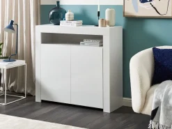 Säilytys<Beliani Senkki 2 Ovea Led-Valo Valkoinen Covina