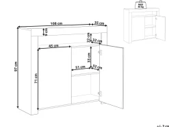 Säilytys<Beliani Senkki 2 Ovea Led-Valo Valkoinen Covina