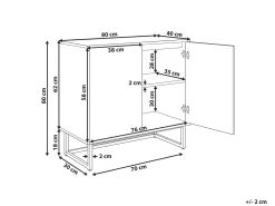 Säilytys<Beliani Senkki 2 Ovea Musta/Vaalea Puu Alaska