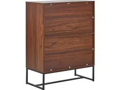 Cheap Beliani Senkki 4 Ovea Tumma Puu/Valkoinen Nueva