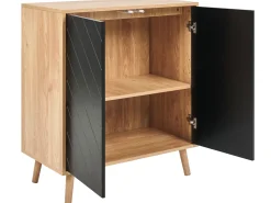 Säilytys<Beliani Senkki 2 Ovea Vaalea Puu/Musta Bristow