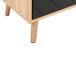 Säilytys<Beliani Senkki 2 Ovea Vaalea Puu/Musta Bristow