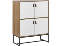 Online Beliani Senkki 4 Ovea Vaalea Puu/Valkoinen Nueva