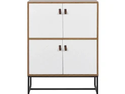 Online Beliani Senkki 4 Ovea Vaalea Puu/Valkoinen Nueva