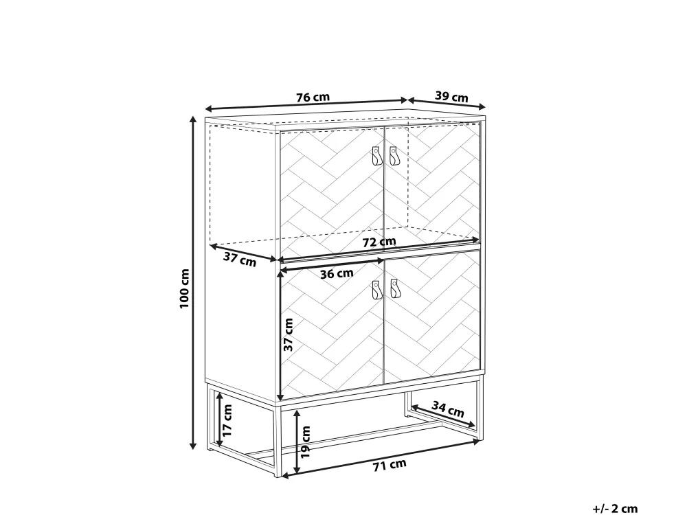 Online Beliani Senkki 4 Ovea Vaalea Puu/Valkoinen Nueva