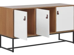 Store Beliani Senkki 3 Ovea Vaalea Puu/Valkoinen Nueva