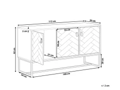 Store Beliani Senkki 3 Ovea Vaalea Puu/Valkoinen Nueva