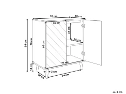 Säilytys<Beliani Senkki 2 Ovea Vaalea Puu/Valkoinen Bristow