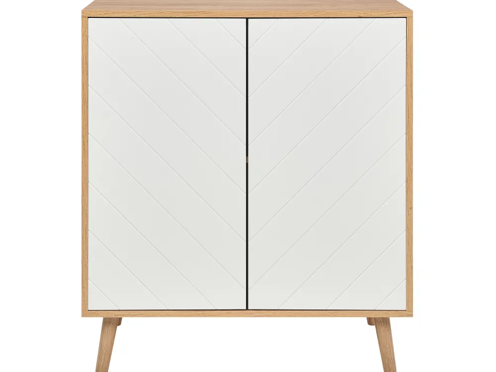 Säilytys<Beliani Senkki 2 Ovea Vaalea Puu/Valkoinen Bristow