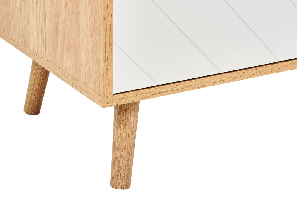 Säilytys<Beliani Senkki 2 Ovea Vaalea Puu/Valkoinen Bristow