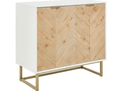 Säilytys<Beliani Senkki 2 Ovea Valkoinen/Vaalea Puu Alaska