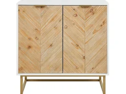 Säilytys<Beliani Senkki 2 Ovea Valkoinen/Vaalea Puu Alaska