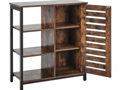 Best Beliani Senkki Kaappi 3 Hyllya Tumma Puu/Musta Vilseck