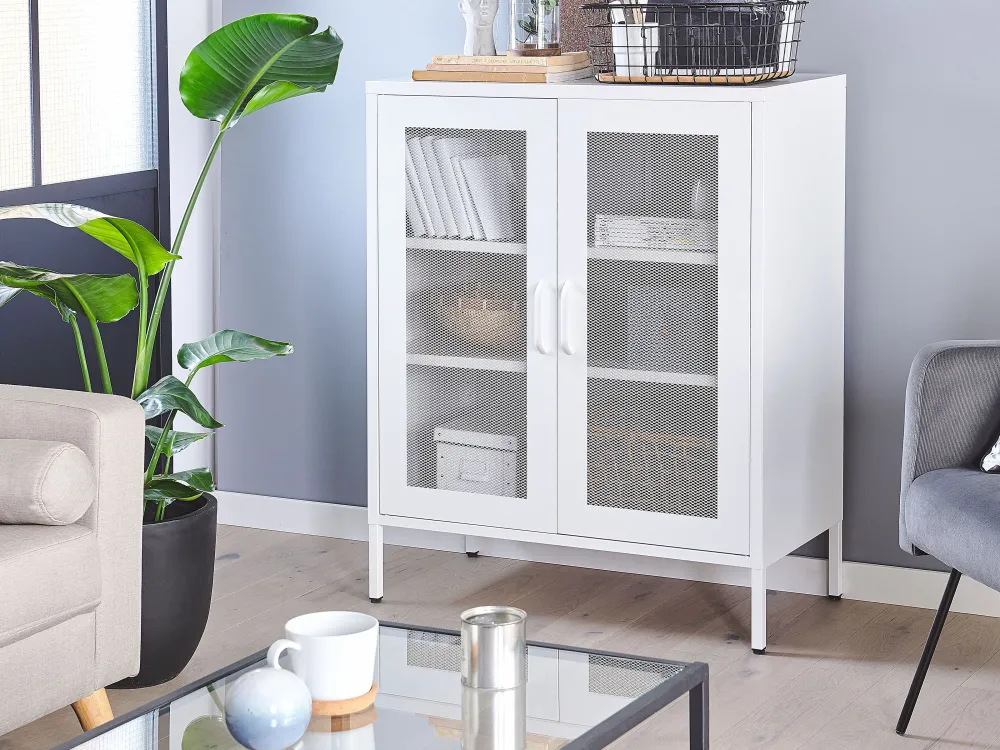 Säilytys<Beliani Senkki Teras 2 Ovea 3 Hyllya Valkoinen Wakatipu