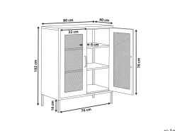 Säilytys<Beliani Senkki Teras 2 Ovea 3 Hyllya Valkoinen Wakatipu