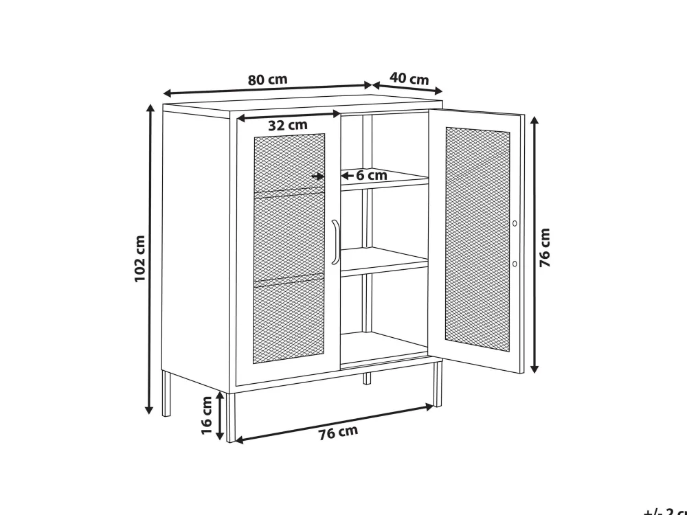 Säilytys<Beliani Senkki Teras 2 Ovea 3 Hyllya Valkoinen Wakatipu