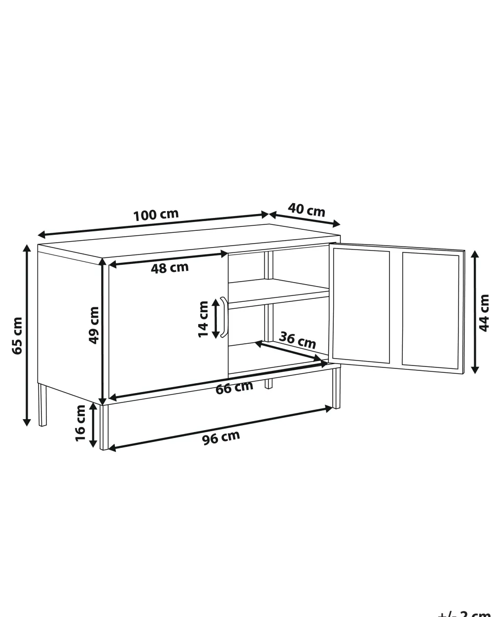 Säilytys<Beliani Senkki Teras 2 Ovea 2 Hyllya Vihrea Uria