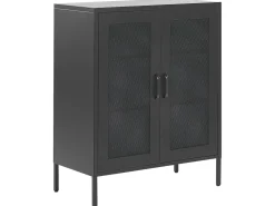 Cheap Beliani Senkki Teras 2 Ovea 3 Hyllya Musta Wakatipu