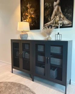 Cheap Beliani Senkki Teras 2 Ovea 3 Hyllya Musta Wakatipu