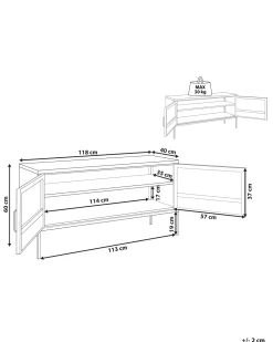 Clearance Beliani Senkki Teras 2 Ovea 2 Hyllya Musta Morley