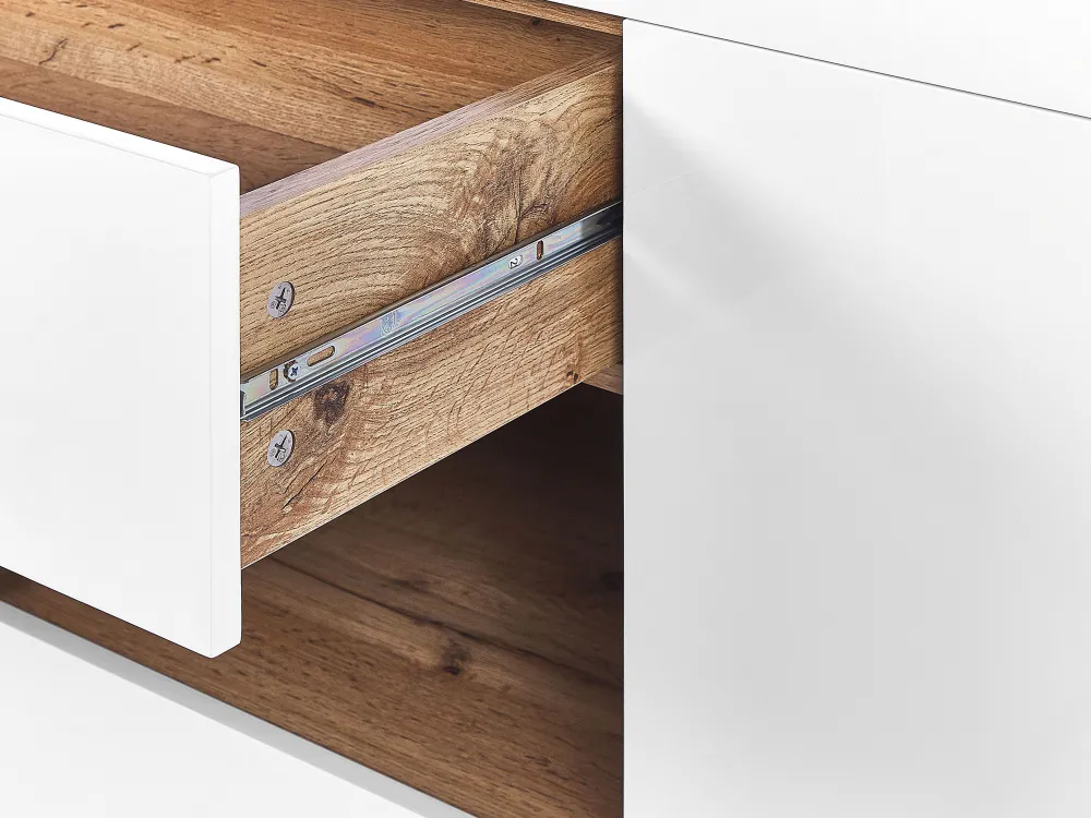 Outlet Beliani Senkki/Tyopoyta 2 Laatikkoa 2 Ovea Valkoinen Goran