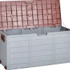 Online Beliani Säilytyslaatikko Puutarhaan 112X50 Cm Beige/Ruskea Locarno