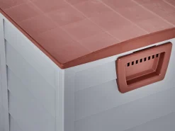 Online Beliani Säilytyslaatikko Puutarhaan 112X50 Cm Beige/Ruskea Locarno