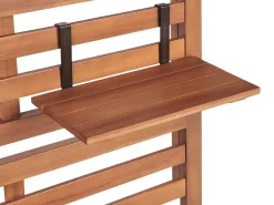 Cheap Beliani Säilytyspenkki Seinapaneelilla Vaalea Akasiapuu 4 Hyllya Matino