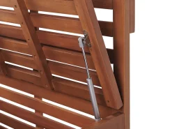 Cheap Beliani Säilytyspenkki Seinapaneelilla Vaalea Akasiapuu 4 Hyllya Matino