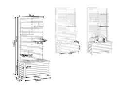 Cheap Beliani Säilytyspenkki Seinapaneelilla Vaalea Akasiapuu 4 Hyllya Matino