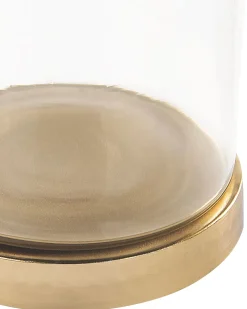 Säilytys<Beliani Säilytyspurkki Alumiini/Lasi Kulta/Hopea 2 Kpl Laki