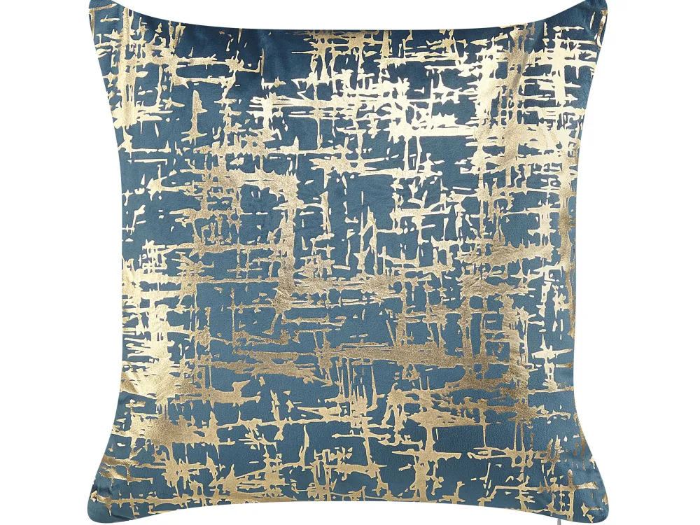Tekstiilit<Beliani Sininen Koristetyynysetti Kultaisella Kuviolla 2 Kpl 45 X 45 Cm Gardenia