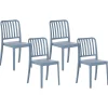 Ulkokalusteet<Beliani Sininen Puutarhatuoli 4 Kpl Sersale