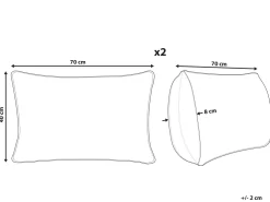 Hot Beliani Sininen/Valkoinen Koristetyynysetti Ulkokayttoon 40 X 70 Cm 2Kpl Trifos