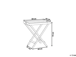 Pöydät<Beliani Sivupoyta Akaasia Tumma Puu Amantea