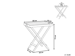 Best Sale Beliani Sivupoyta Akaasia Tumma Puu Toscana