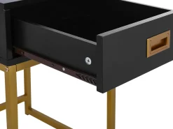 Best Sale Beliani Sivupoyta Laatikko Musta/Kulta Largo