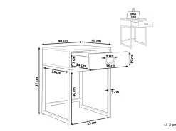 Best Sale Beliani Sivupoyta Laatikko Musta/Kulta Largo