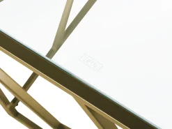 Pöydät<Beliani Sivupoyta Lasitasolla Metalli Kulta Orland